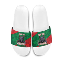 Custom Portugal Rugby 2026 Slide Sandals Os Lobos Wolf Mascot