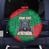 Custom Portugal Rugby 2026 Spare Tire Cover Os Lobos Wolf Mascot