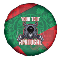Custom Portugal Rugby 2026 Spare Tire Cover Os Lobos Wolf Mascot