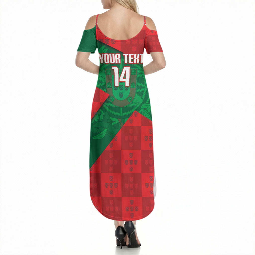 Custom Portugal Rugby 2026 Summer Maxi Dress Os Lobos Wolf Mascot