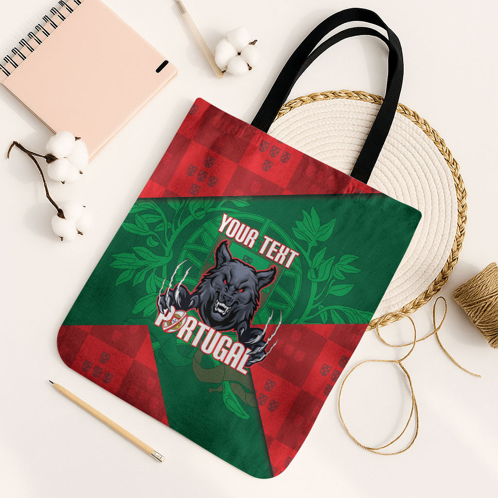 Custom Portugal Rugby 2026 Tote Bag Os Lobos Wolf Mascot