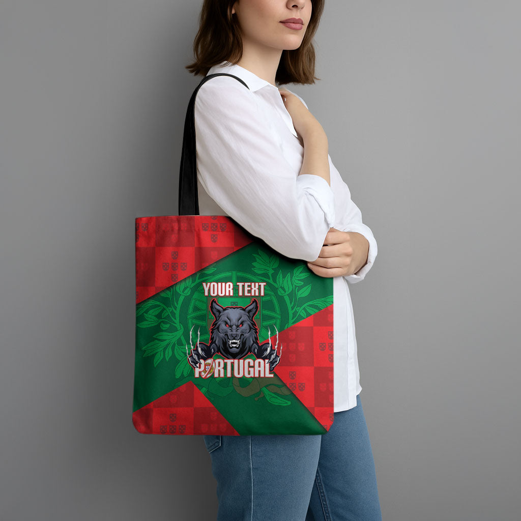 Custom Portugal Rugby 2026 Tote Bag Os Lobos Wolf Mascot