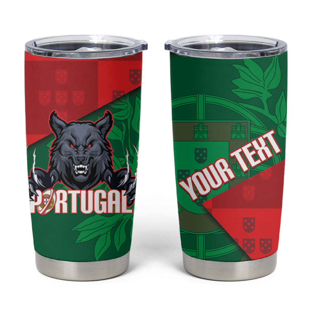 Custom Portugal Rugby 2026 Tumbler Cup Os Lobos Wolf Mascot
