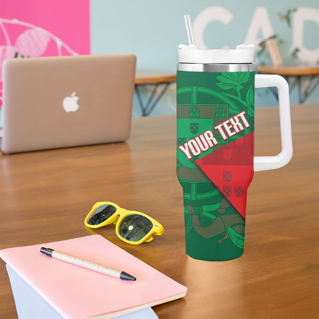 Custom Portugal Rugby 2026 Tumbler With Handle Os Lobos Wolf Mascot