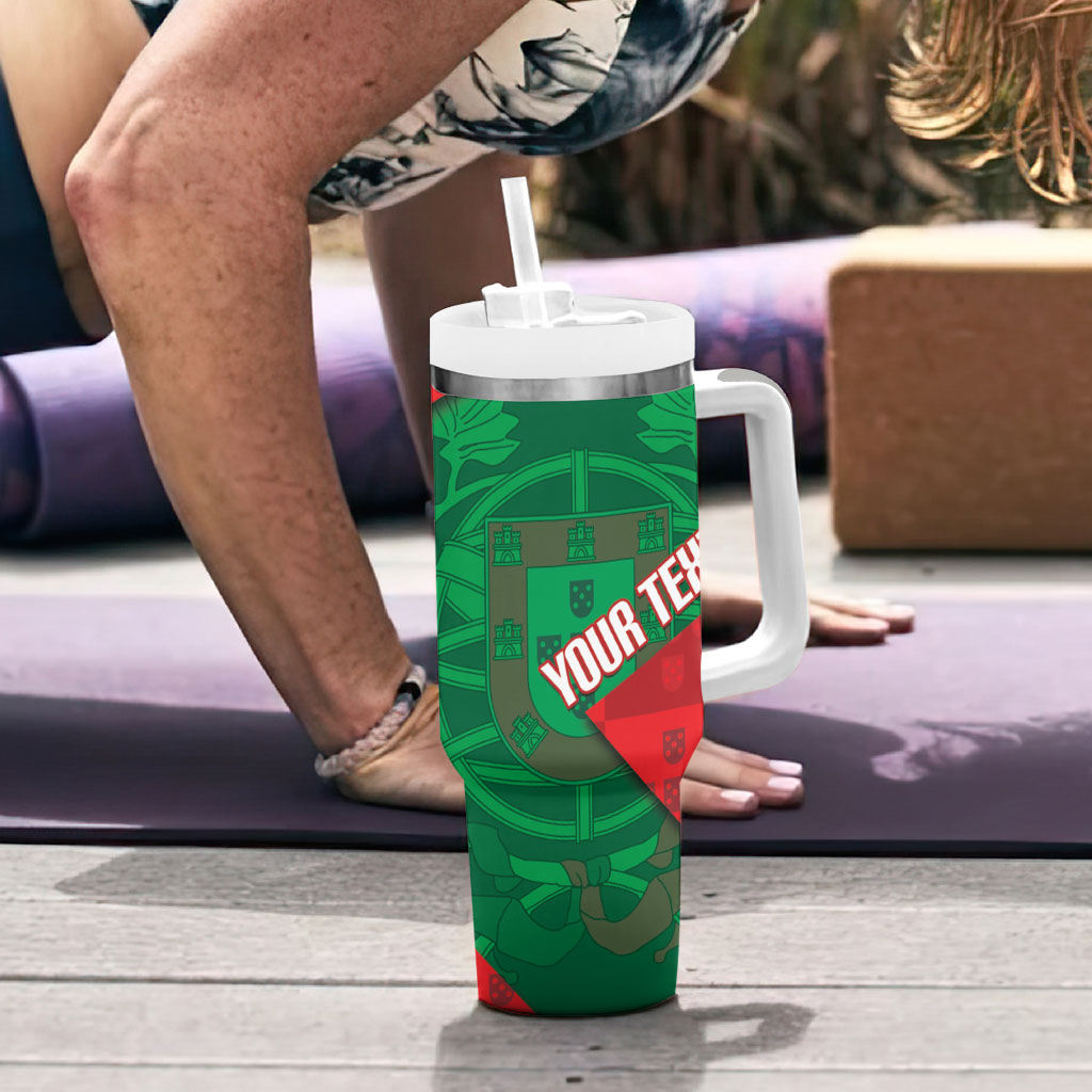 Custom Portugal Rugby 2026 Tumbler With Handle Os Lobos Wolf Mascot