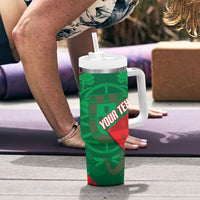 Custom Portugal Rugby 2026 Tumbler With Handle Os Lobos Wolf Mascot