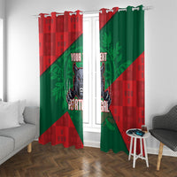 Custom Portugal Rugby 2026 Window Curtain Os Lobos Wolf Mascot