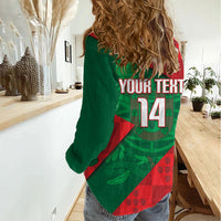 Custom Portugal Rugby 2026 Women Casual Shirt Os Lobos Wolf Mascot