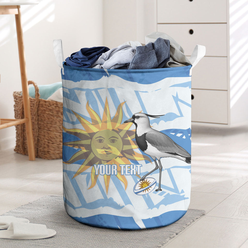 Custom Uruguay Rugby 2026 Laundry Basket Sun Of May and Lapwing
