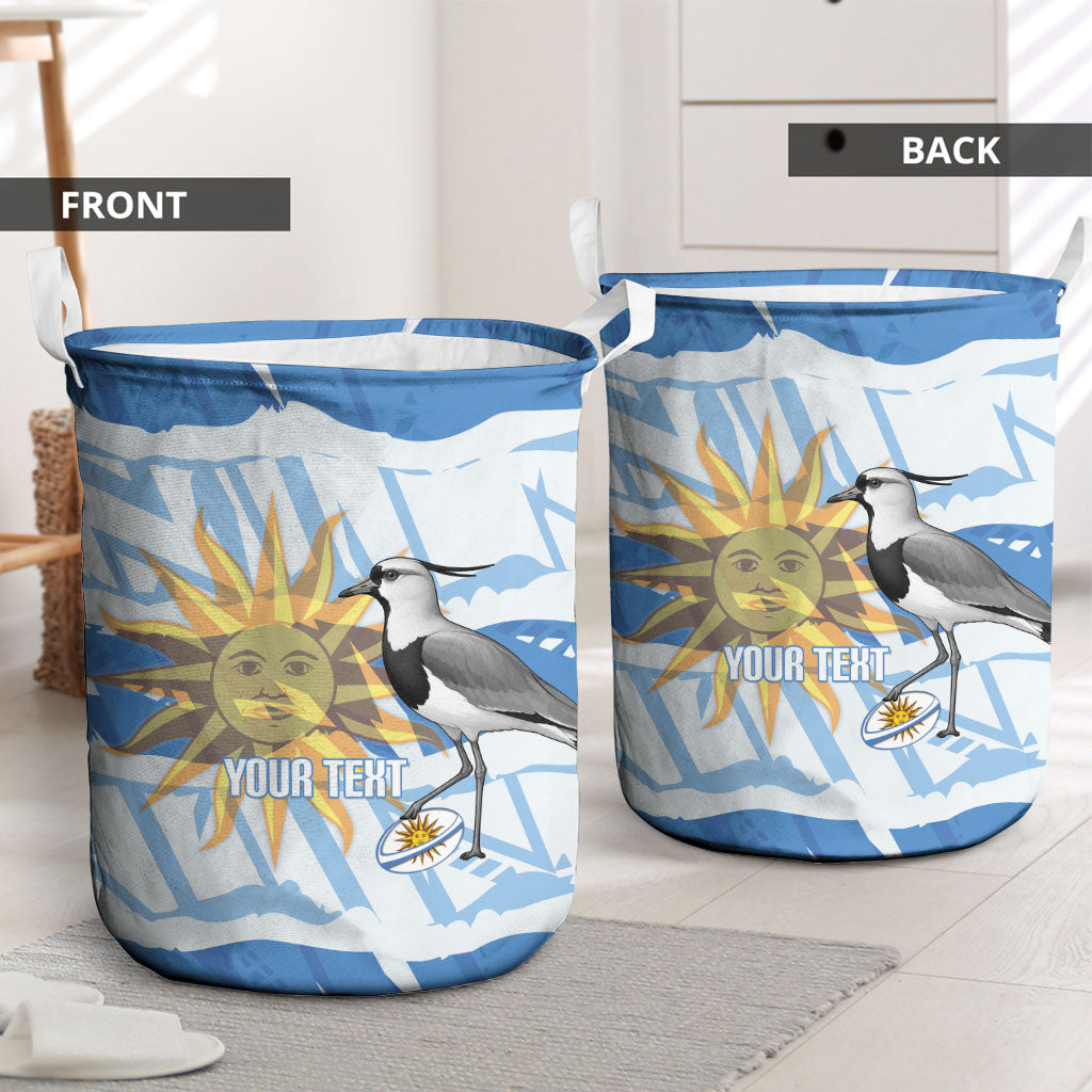 Custom Uruguay Rugby 2026 Laundry Basket Sun Of May and Lapwing