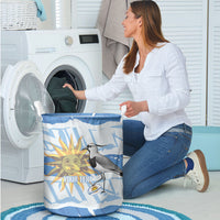 Custom Uruguay Rugby 2026 Laundry Basket Sun Of May and Lapwing