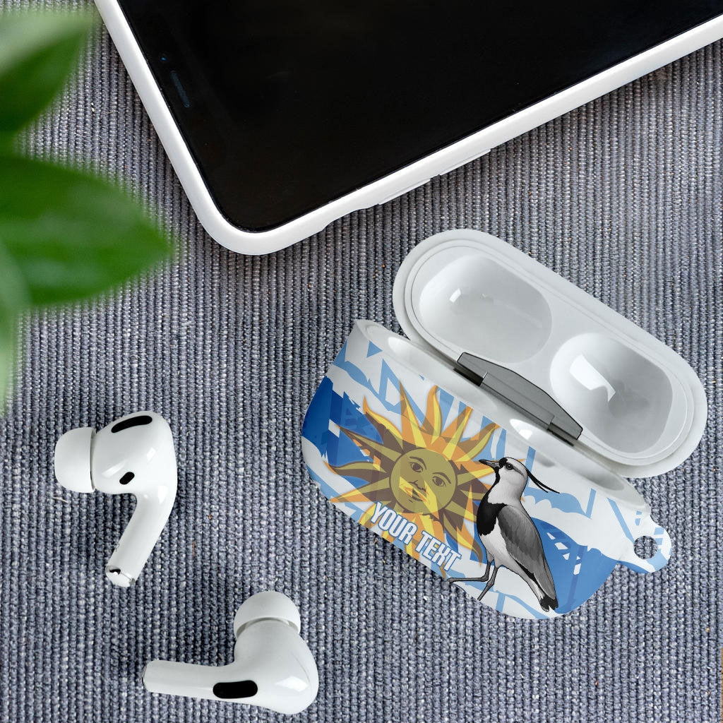 Custom Uruguay Rugby 2026 AirPods Case Sun Of May and Lapwing
