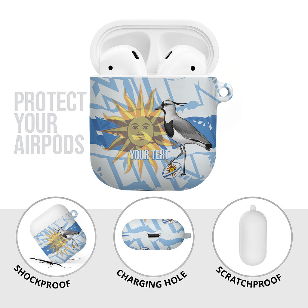 Custom Uruguay Rugby 2026 AirPods Case Sun Of May and Lapwing