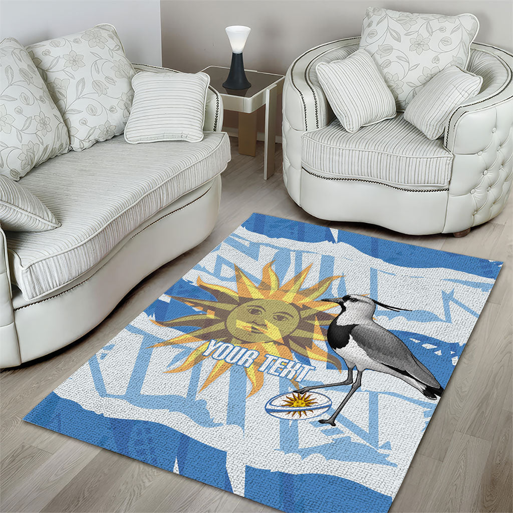 Custom Uruguay Rugby 2026 Area Rug Sun Of May and Lapwing