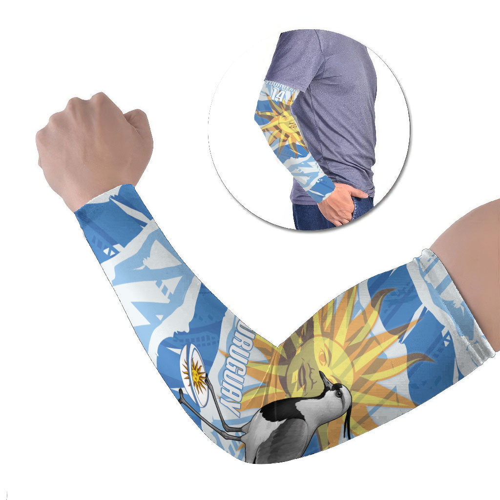 Custom Uruguay Rugby 2026 Arm Sleeves Sun Of May and Lapwing
