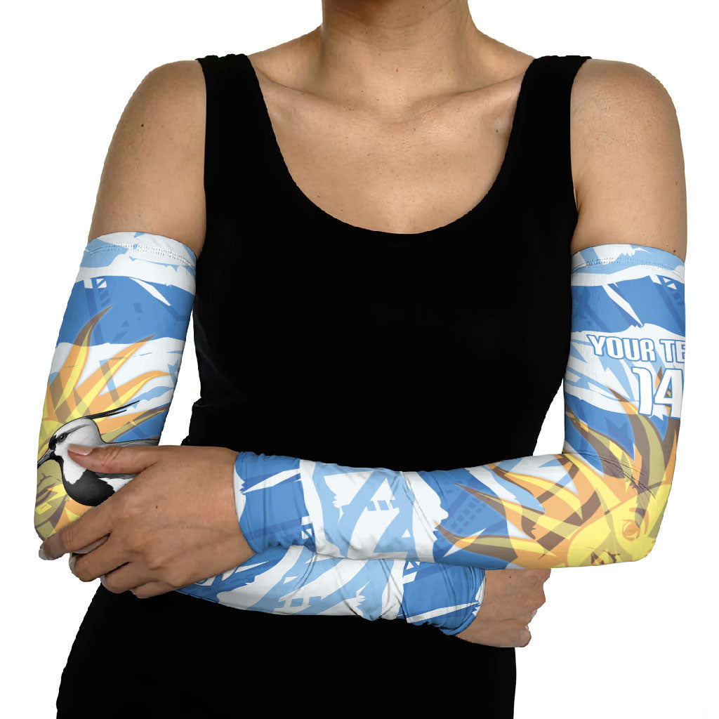 Custom Uruguay Rugby 2026 Arm Sleeves Sun Of May and Lapwing