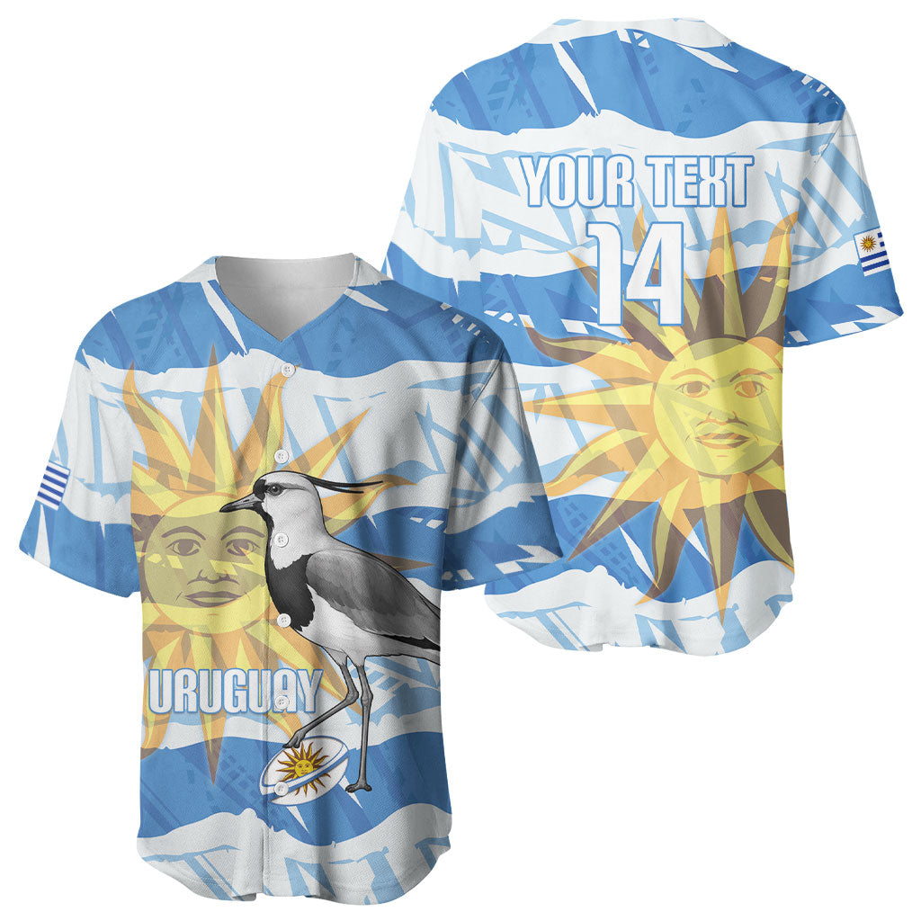Custom Uruguay Rugby 2026 Baseball Jersey Sun Of May and Lapwing
