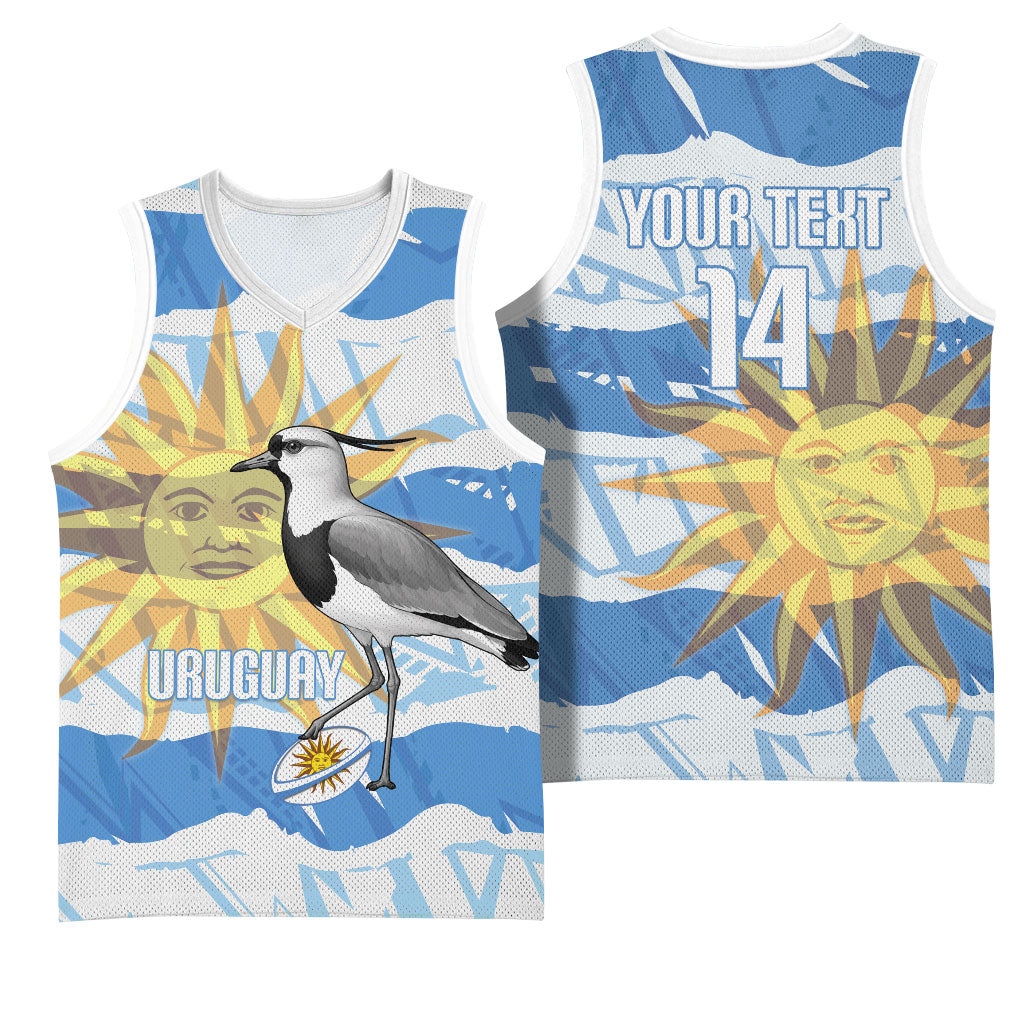Custom Uruguay Rugby 2026 Basketball Jersey Sun Of May and Lapwing