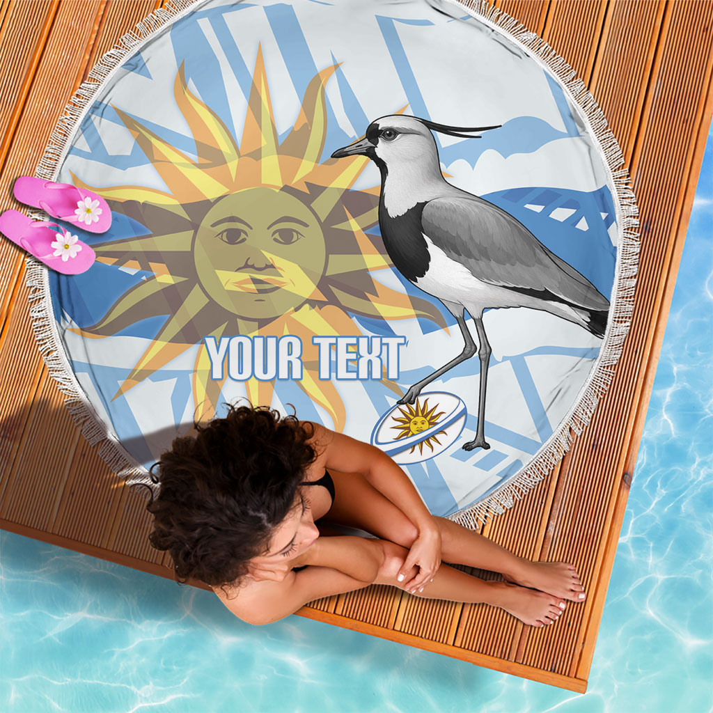 Custom Uruguay Rugby 2026 Beach Blanket Sun Of May and Lapwing