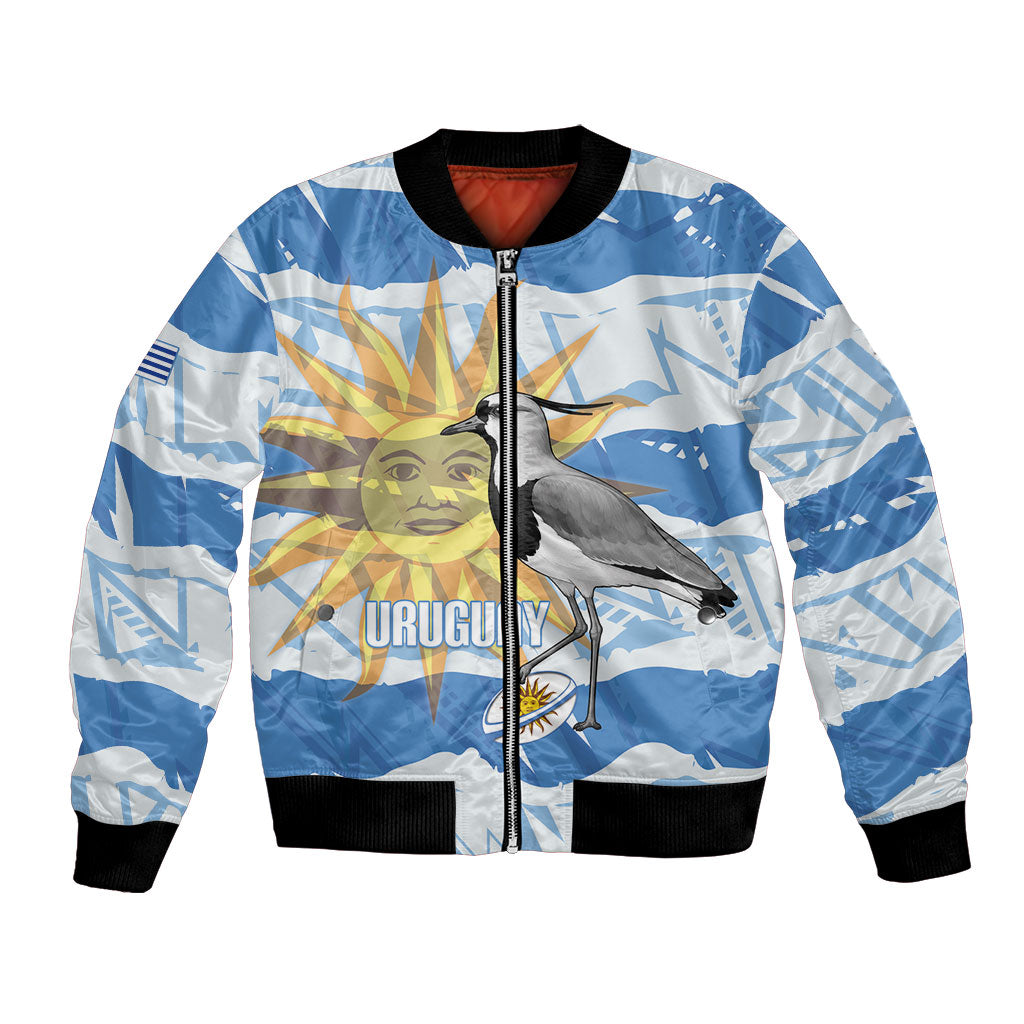 Custom Uruguay Rugby 2026 Bomber Jacket Sun Of May and Lapwing