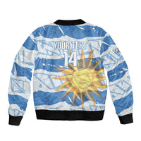 Custom Uruguay Rugby 2026 Bomber Jacket Sun Of May and Lapwing