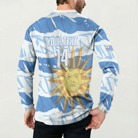 Custom Uruguay Rugby 2026 Button Sweatshirt Sun Of May and Lapwing