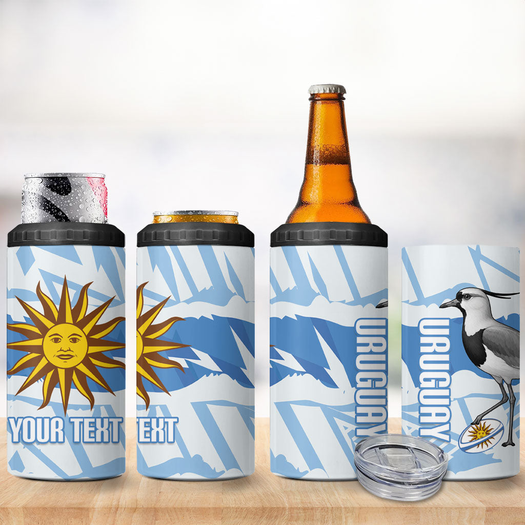 Custom Uruguay Rugby 2026 4 in 1 Can Cooler Tumbler Sun Of May and Lapwing