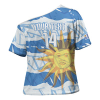 Custom Uruguay Rugby 2026 Cross Shoulder Shirt Sun Of May and Lapwing
