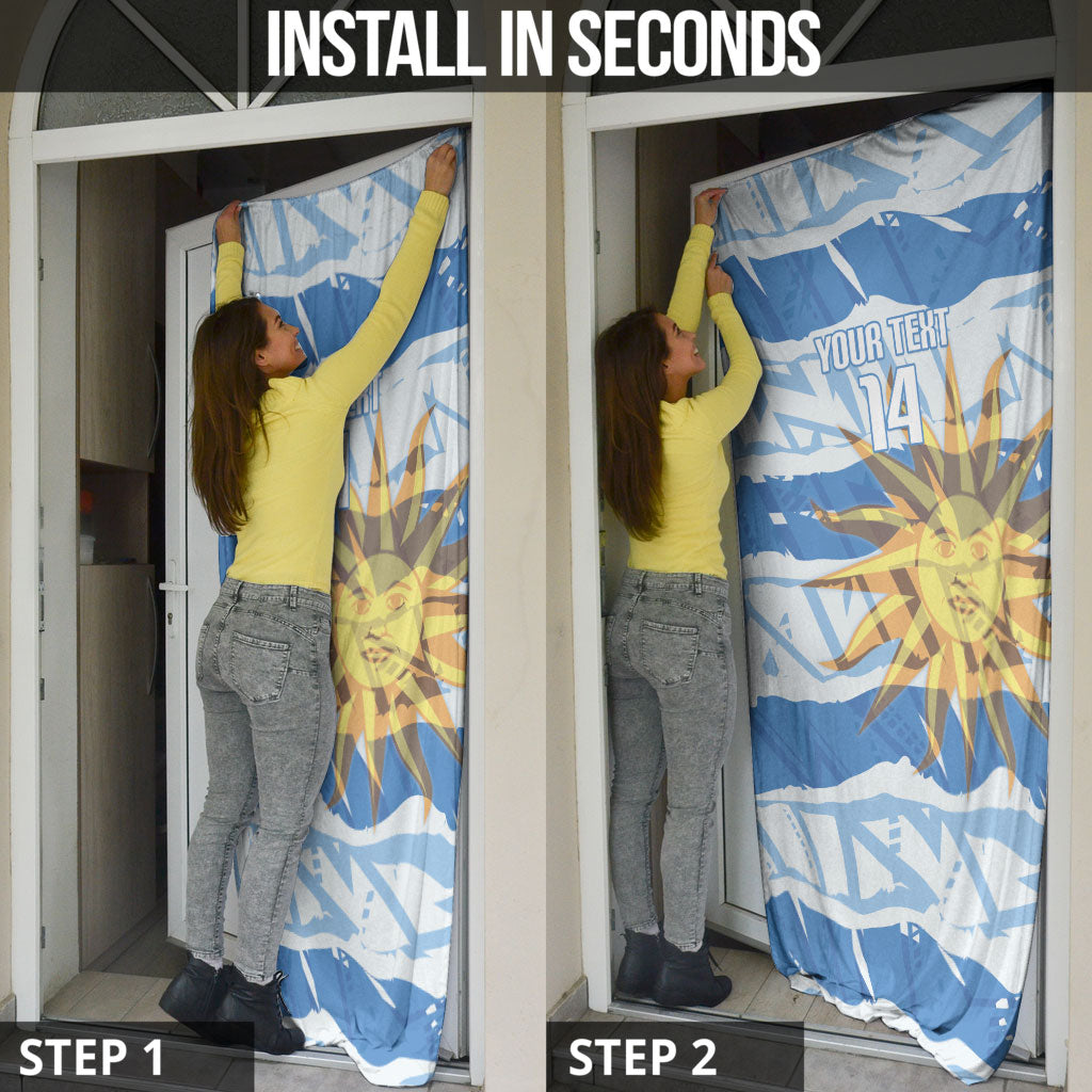 Custom Uruguay Rugby 2026 Door Cover Sun Of May and Lapwing