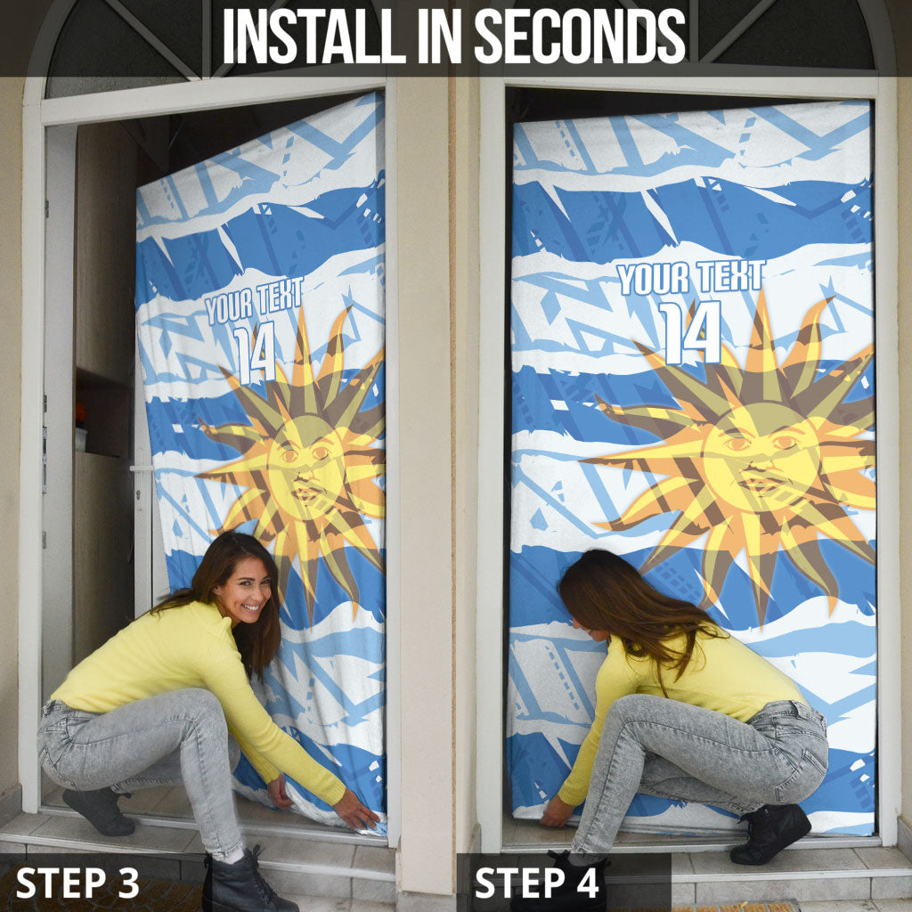Custom Uruguay Rugby 2026 Door Cover Sun Of May and Lapwing
