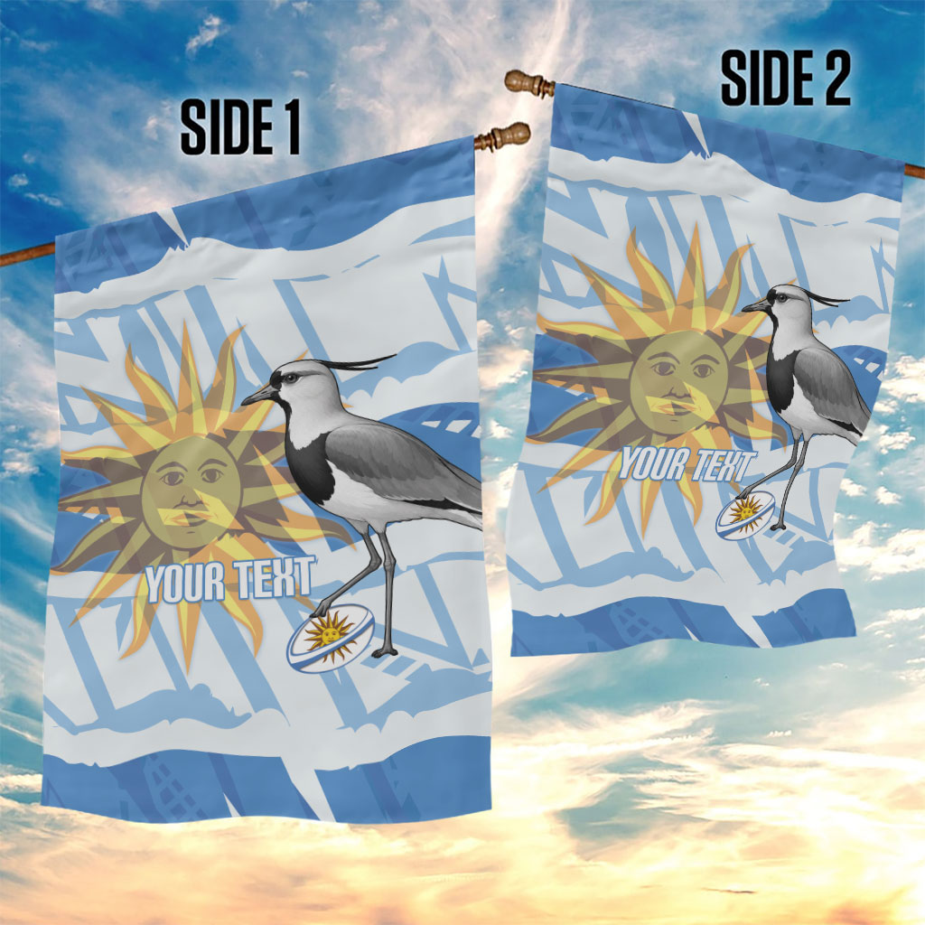 Custom Uruguay Rugby 2026 Garden Flag Sun Of May and Lapwing