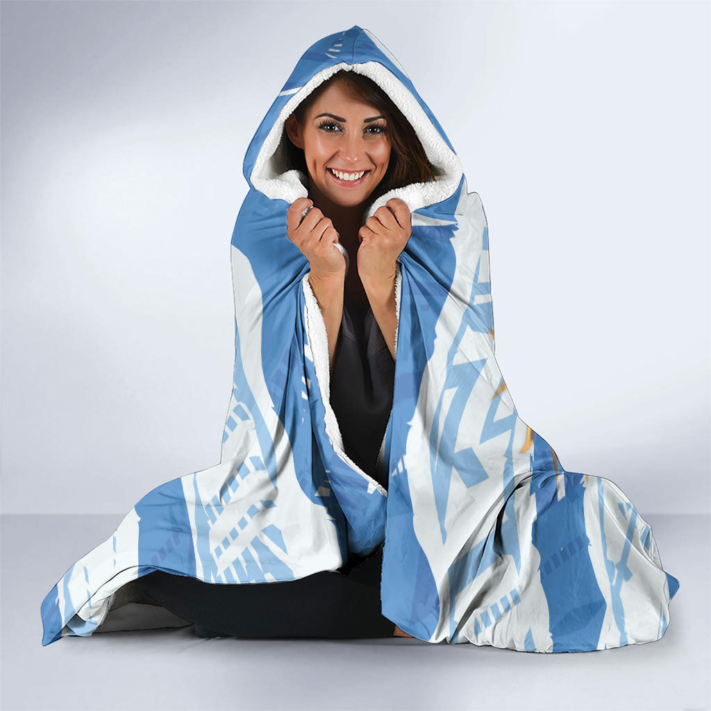 Custom Uruguay Rugby 2026 Hooded Blanket Sun Of May and Lapwing