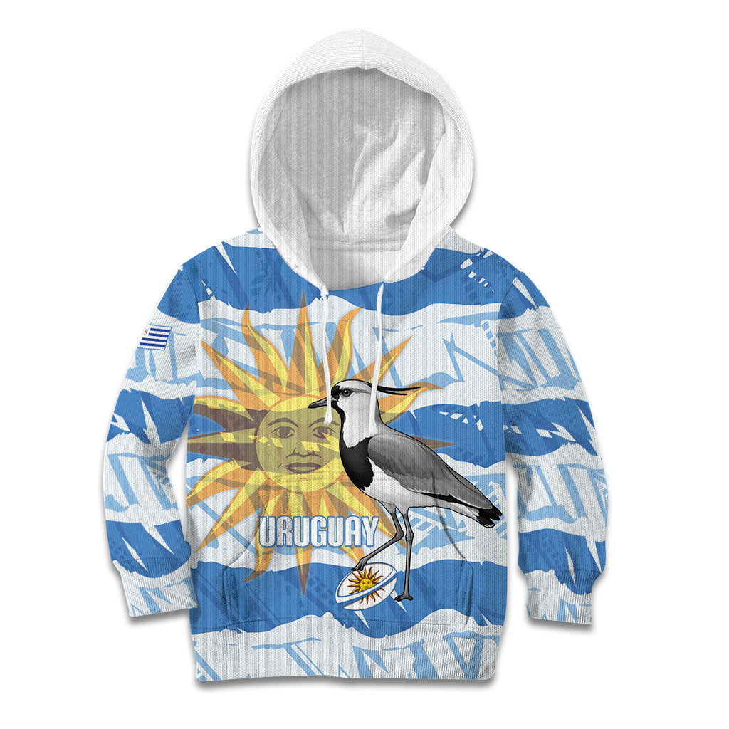 Custom Uruguay Rugby 2026 Kid Hoodie Sun Of May and Lapwing