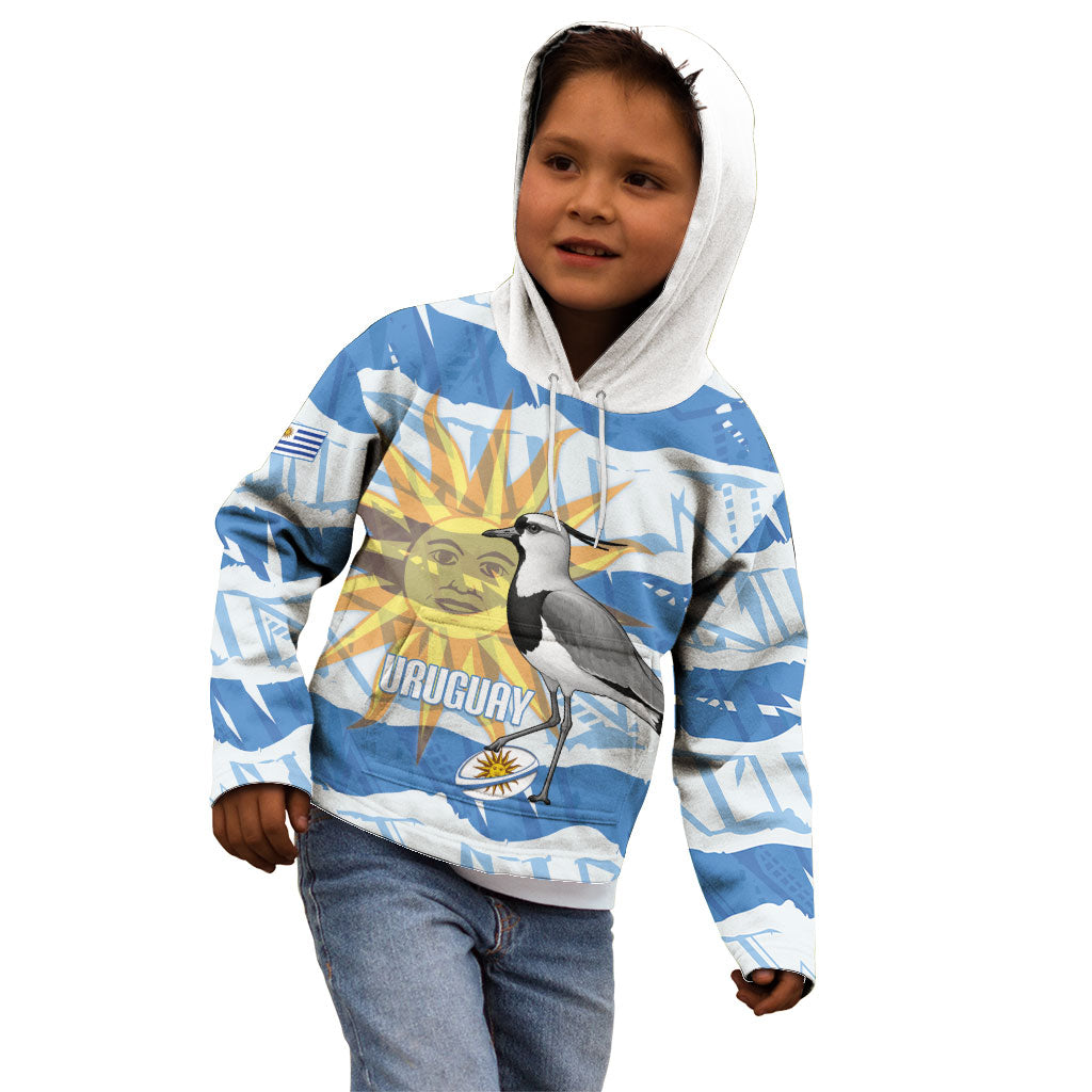 Custom Uruguay Rugby 2026 Kid Hoodie Sun Of May and Lapwing