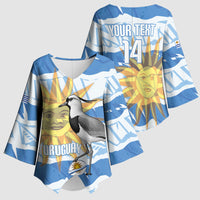 Custom Uruguay Rugby 2026 Kimono Sleeve Blouse Sun Of May and Lapwing