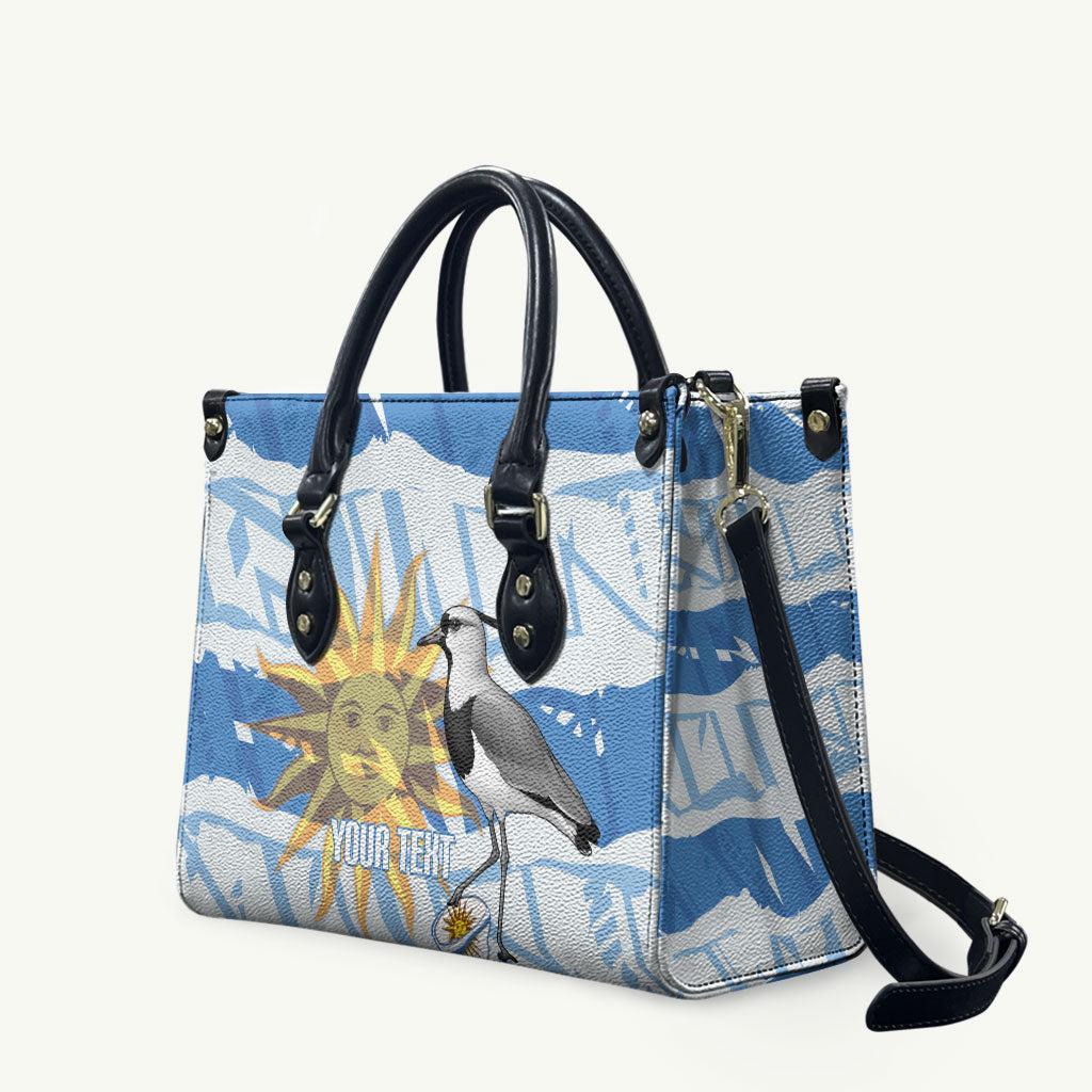 Custom Uruguay Rugby 2026 Leather Bag Sun Of May and Lapwing