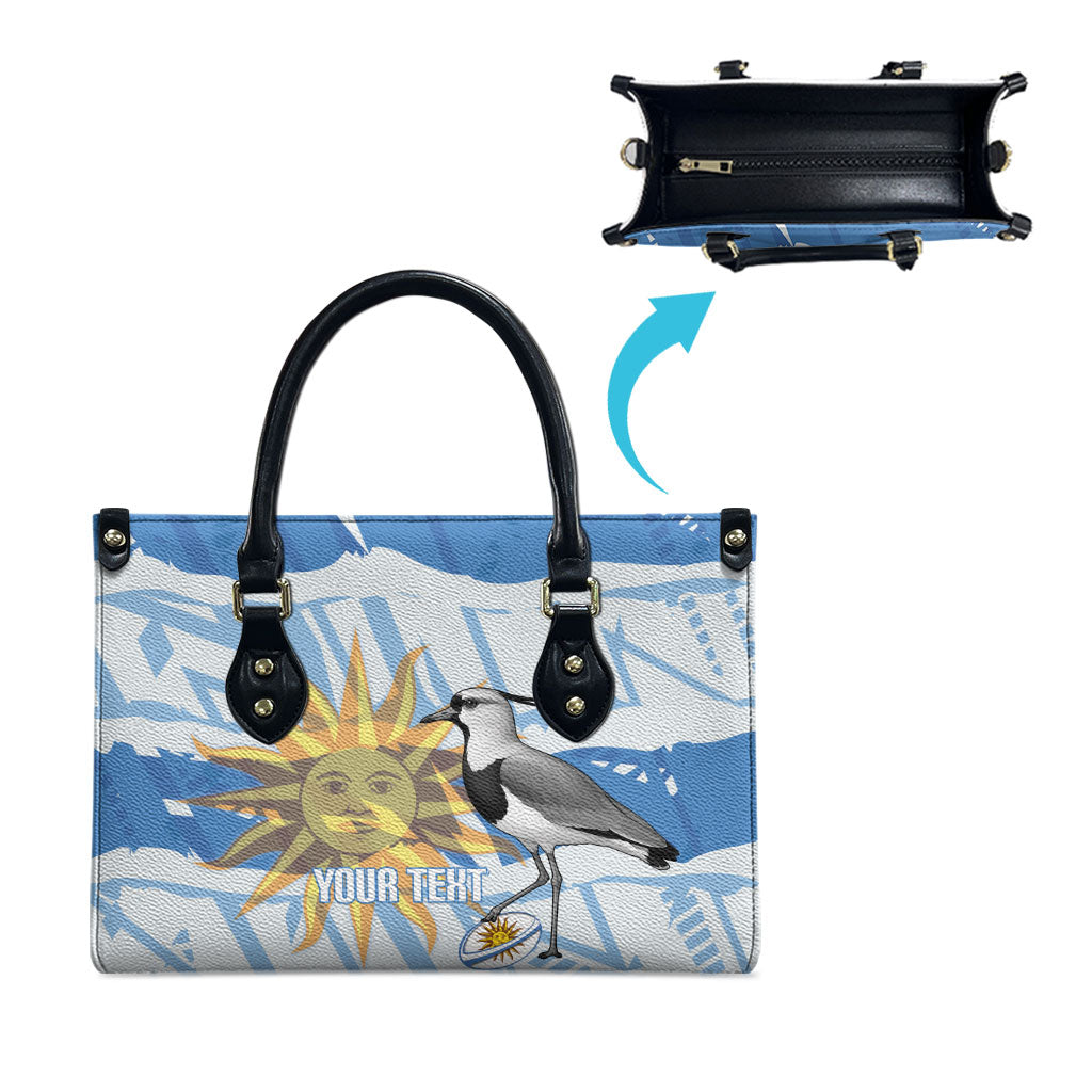 Custom Uruguay Rugby 2026 Leather Bag Sun Of May and Lapwing
