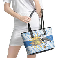 Custom Uruguay Rugby 2026 Leather Tote Bag Sun Of May and Lapwing