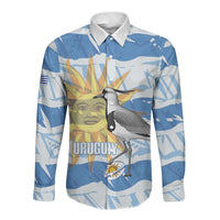 Custom Uruguay Rugby 2026 Long Sleeve Button Shirt Sun Of May and Lapwing