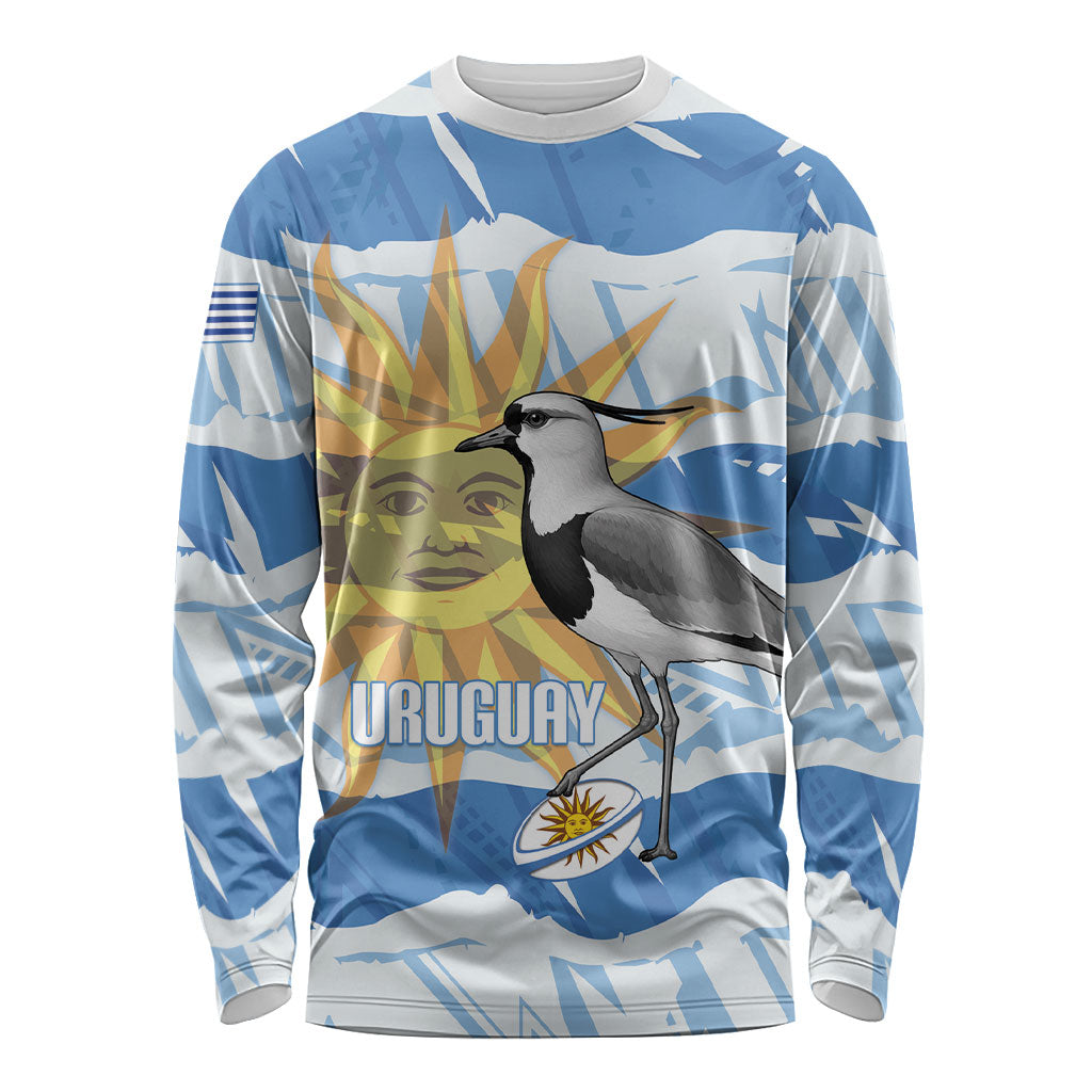 Custom Uruguay Rugby 2026 Long Sleeve Shirt Sun Of May and Lapwing