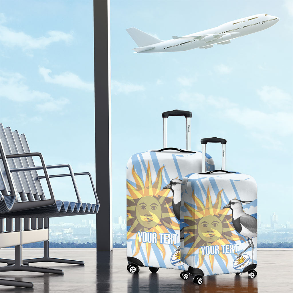 Custom Uruguay Rugby 2026 Luggage Cover Sun Of May and Lapwing