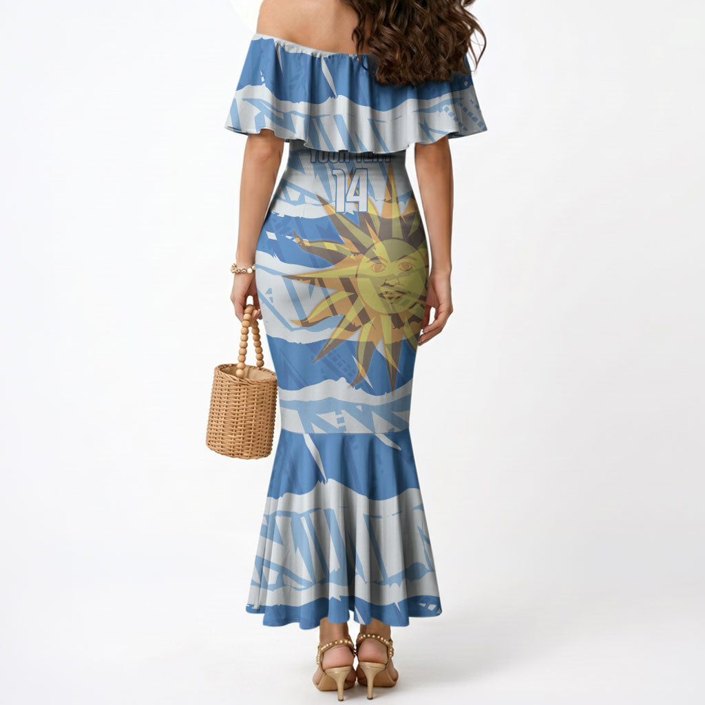 Custom Uruguay Rugby 2026 Mermaid Dress Sun Of May and Lapwing