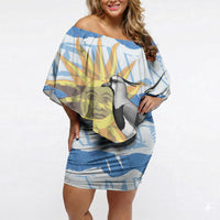 Custom Uruguay Rugby 2026 Off Shoulder Short Dress Sun Of May and Lapwing