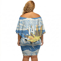 Custom Uruguay Rugby 2026 Off Shoulder Short Dress Sun Of May and Lapwing