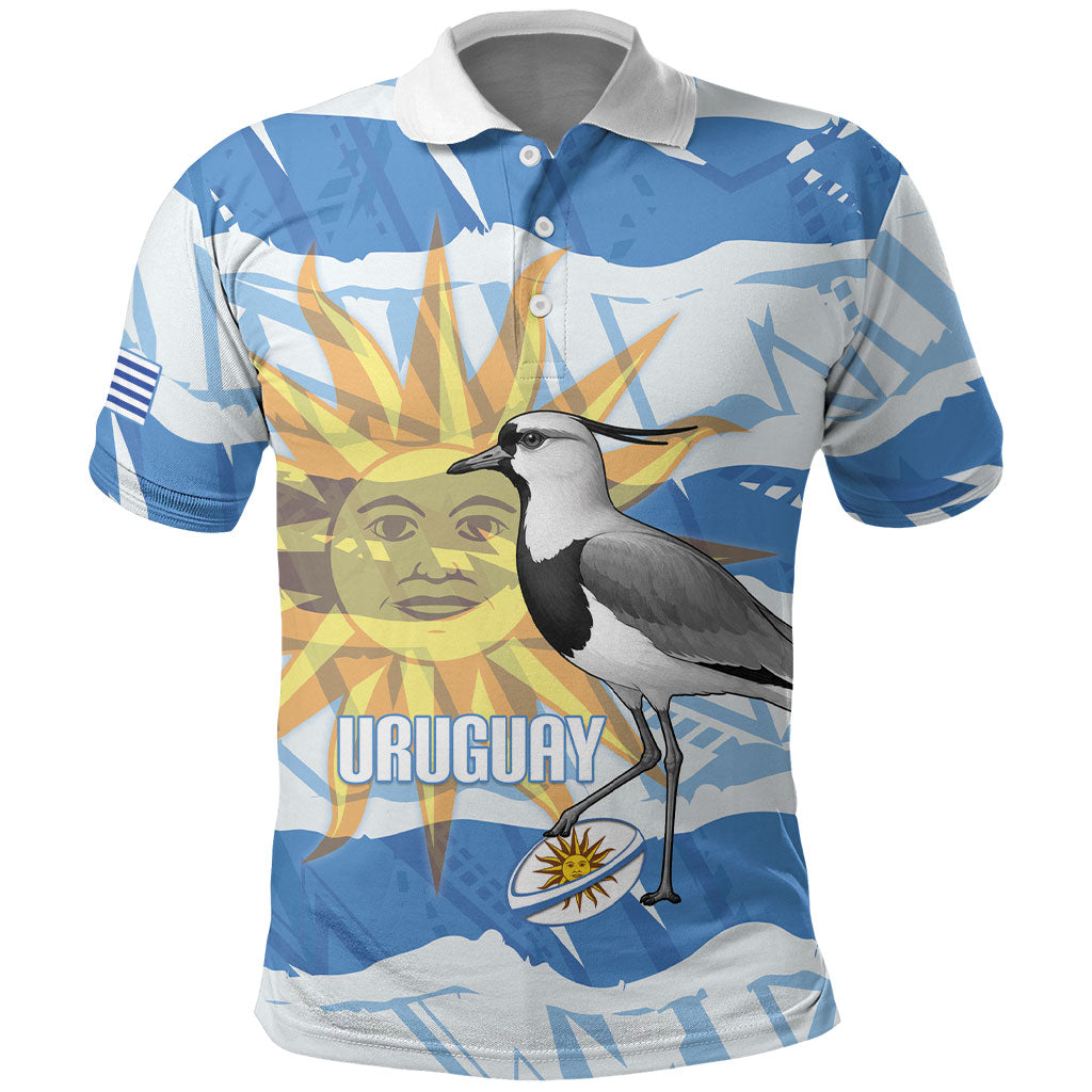Custom Uruguay Rugby 2026 Polo Shirt Sun Of May and Lapwing