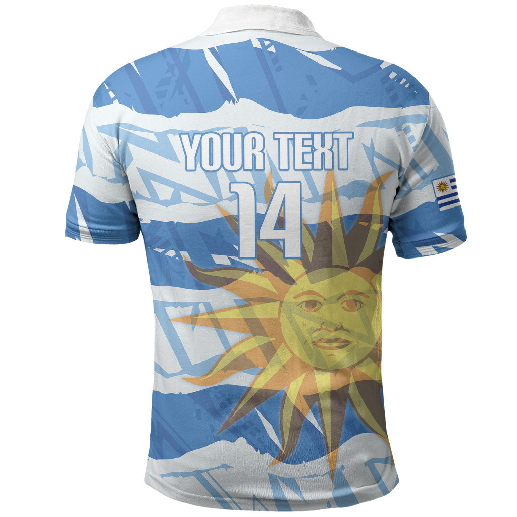 Custom Uruguay Rugby 2026 Polo Shirt Sun Of May and Lapwing