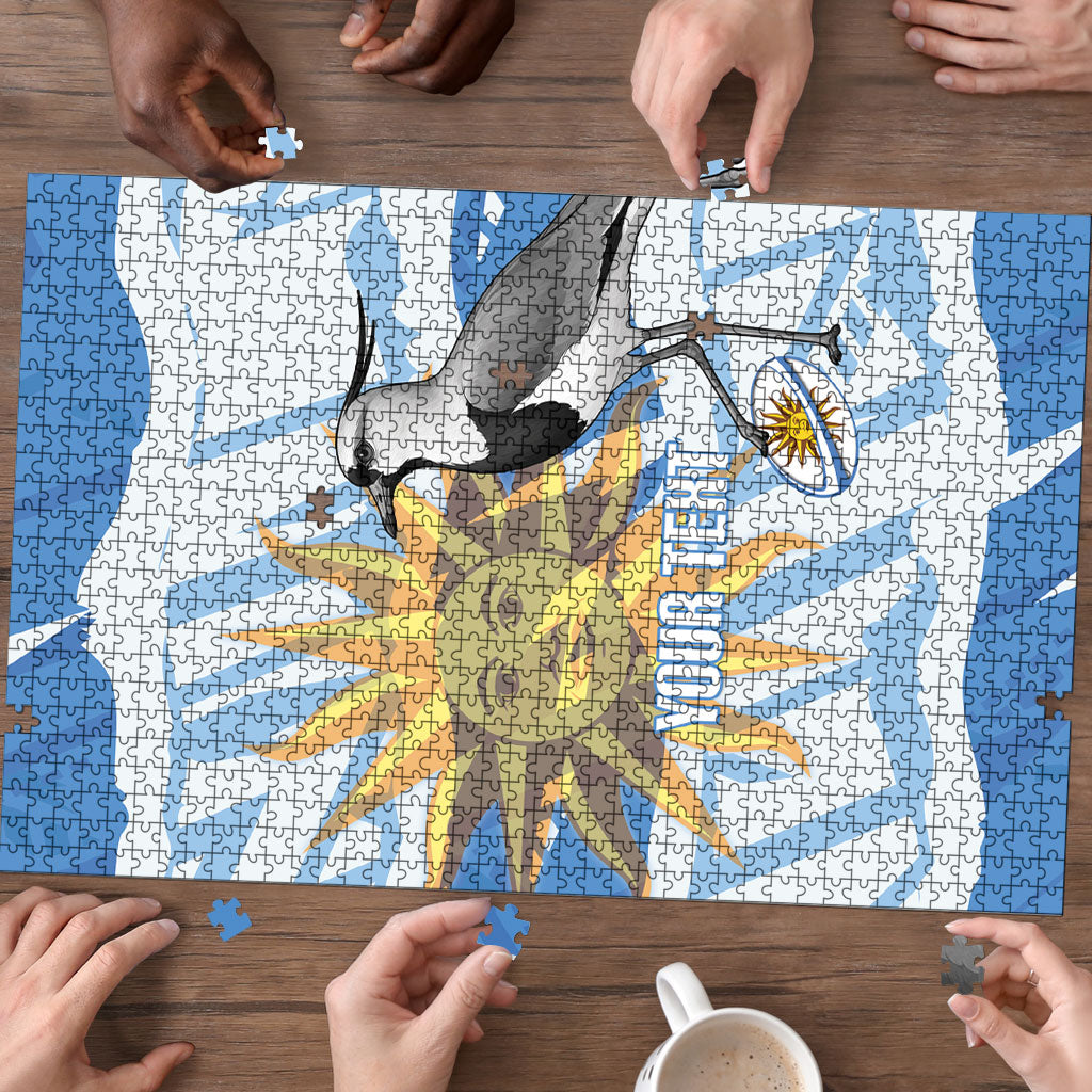Custom Uruguay Rugby 2026 Puzzle Sun Of May and Lapwing