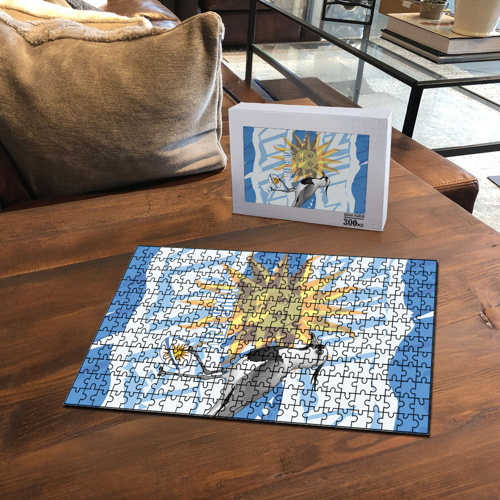Custom Uruguay Rugby 2026 Puzzle Sun Of May and Lapwing