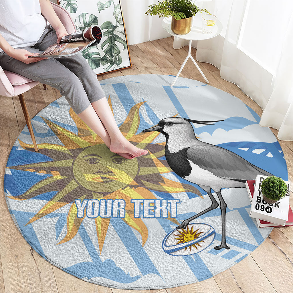 Custom Uruguay Rugby 2026 Round Carpet Sun Of May and Lapwing