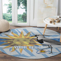 Custom Uruguay Rugby 2026 Round Carpet Sun Of May and Lapwing